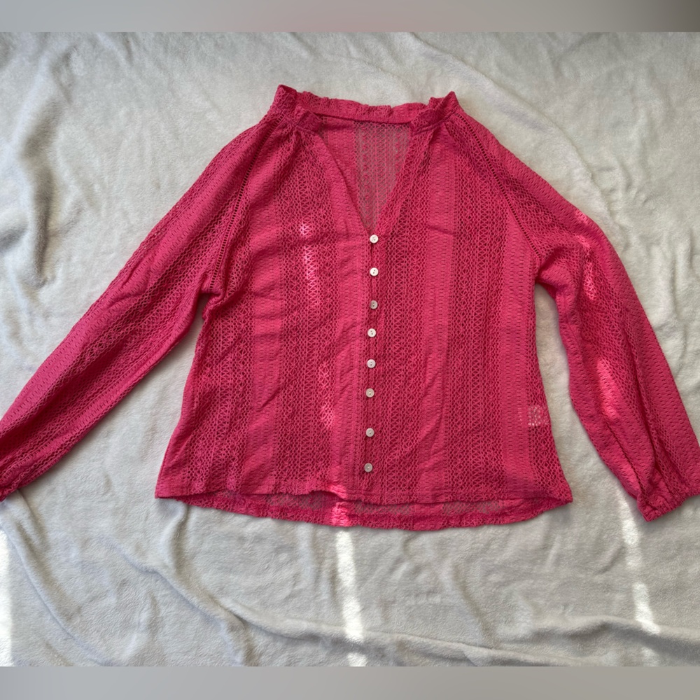 Delightful Detailed Lace Top Size XL